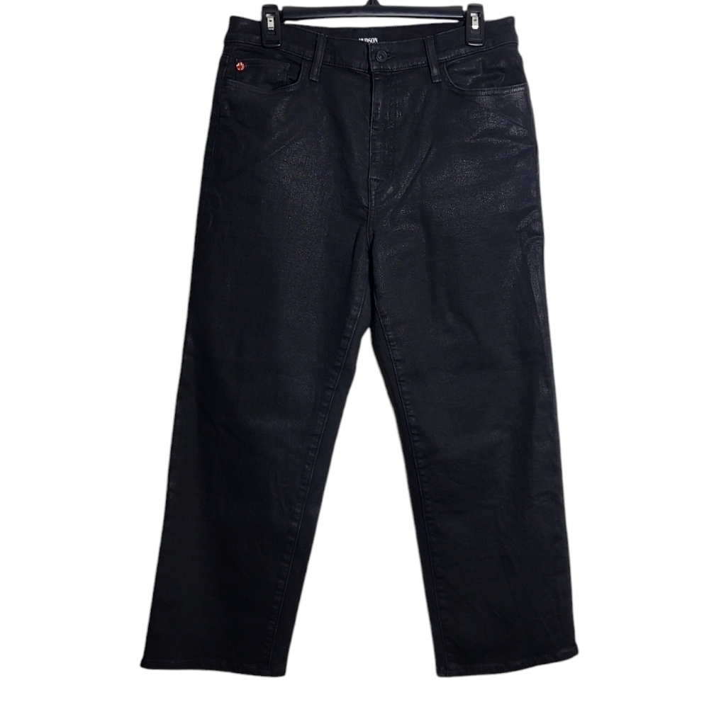 HUDSON Noa Mid-rise Straight Coated Cropped Stretch Jeans Size 31